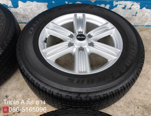 แม็ก ISUZU D-MAX BLUE POWER ขอบ 18 พร้อมยาง Bridgestone  255-60-18 ปี 16 ดอกเต็มๆทุกเส้น