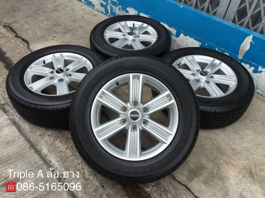 แม็ก ISUZU D-MAX BLUE POWER ขอบ 18 พร้อมยาง Bridgestone  255-60-18 ปี 16 ดอกเต็มๆทุกเส้น