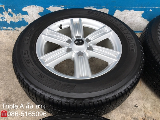 แม็ก ISUZU D-MAX BLUE POWER ขอบ 18 พร้อมยาง Bridgestone  255-60-18 ปี 16 ดอกเต็มๆทุกเส้น