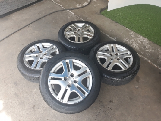 แม็กเดิมHondaขอบ15 พร้อมยางMichelin 175/65R15 ล้อสภาพดีไม่คดไม่ดุ้ง ราคาถูก