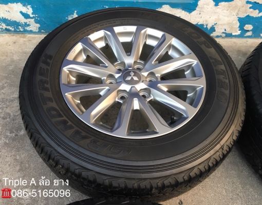 ล้อแม็ก Mitsu New Triton Plus 6รู139 ขอบ17  พร้อมยาง Dunlop 245-65-17 ปลายปี14