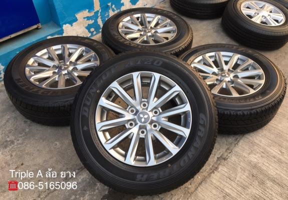 ล้อแม็ก Mitsu New Triton Plus 6รู139 ขอบ17  พร้อมยาง Dunlop 245-65-17 ปลายปี14