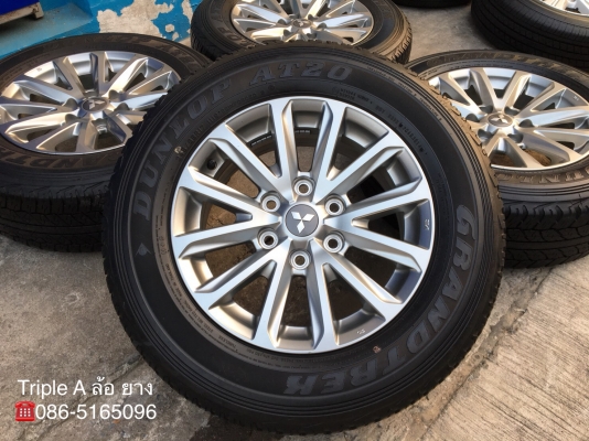 ล้อแม็ก Mitsu New Triton Plus 6รู139 ขอบ17  พร้อมยาง Dunlop 245-65-17 ปลายปี14