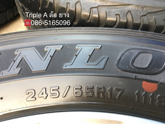 ล้อแม็ก Mitsu New Triton Plus 6รู139 ขอบ17  พร้อมยาง Dunlop 245-65-17 ปลายปี14