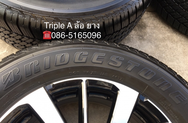 แม็กป้ายแดง Mitsu All New Pajero Sport ตัวท๊อป ขอบ 18 พร้อมยางป้ายแดง 265-60-18 Bridgestone ตุ่มอลัง มีเส้นสี