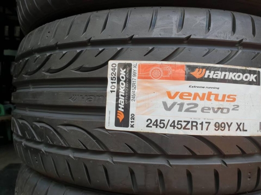 ขายยางใหม่ HANKOOK ventus V12 evo2 245-45-17 ปี17 ชุดละ 8,500 บาท ขายยางใหม่ HANKOOK ventus V12 evo2 245-45-17 ปี17 ชุดละ 8,500 บาท