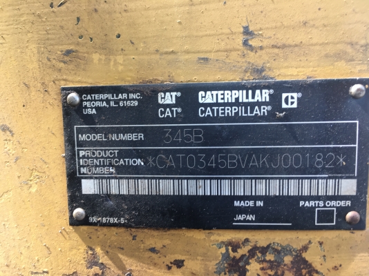 ขายด่วน CAT 345B รถสวยพร้อมใช้เอกสารชุดจดทะเบียน