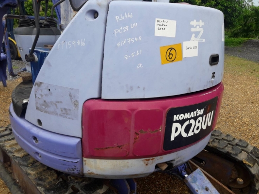 ขายรถแมคโค KOMATSU PC28UU-2 เทียบเท่า PC30 แทรคยาง บูมออฟเซท คอนโทรลสั้น ไฟฟ้า ติอต่อ 098-7962549