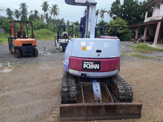 ขายรถแมคโค KOMATSU PC28UU-2 เทียบเท่า PC30 แทรคยาง บูมออฟเซท คอนโทรลสั้น ไฟฟ้า ติอต่อ 098-7962549