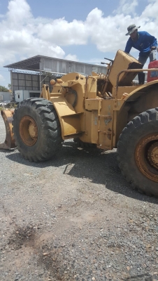 Caterpillar 950B รถตักเอวอ่อนพร้อมใช้ มีสองอย่าง บุ้งกี๋+งาตักไม้ ระบบเบรค เครื่อง 73J เทอร์โบ