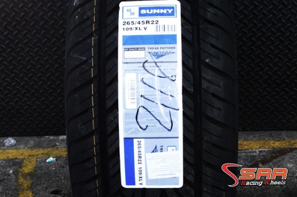 SUNNY SN3870 265/45R22 ราคาเส้นละ 4,500 บาท