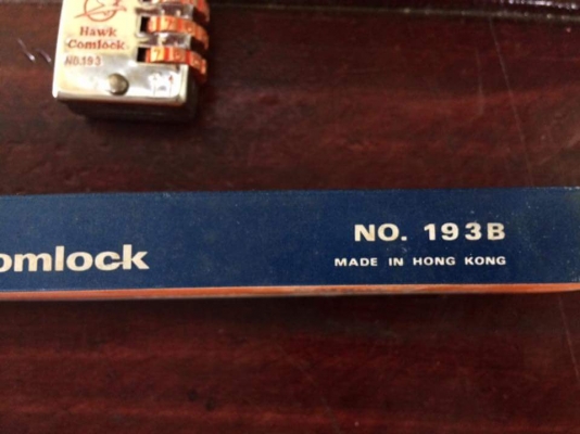 ขายกุญแจรหัสงานเก่าเก็บNO.1938B MADE IN HONGKONG.