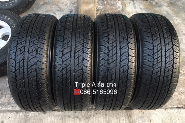 ล้อแม็กป้ายแดง Mitsu Pajero ขอบ 18 พร้อมยางป้ายแดง 265-60-18 Dunlop มีตุ่ม เส้นสียังอยู่