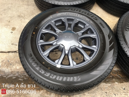ล้อแม็กป้ายแดง ISUZU X-Series 2018 ขอบ 16 พร้อมยางป้ายแดง 215-70-16 Bridgestone ดอกเต็ม มีตุ่มทุกเส้น