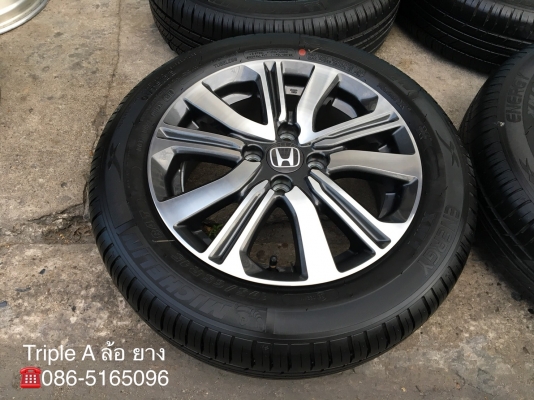 ล้อแม็กป้ายแดง Honda City 2018 ขอบ 15 พร้อมยางป้ายแดง Michelin 175-65-15 ปี 18 สภาพใหม่ๆ
