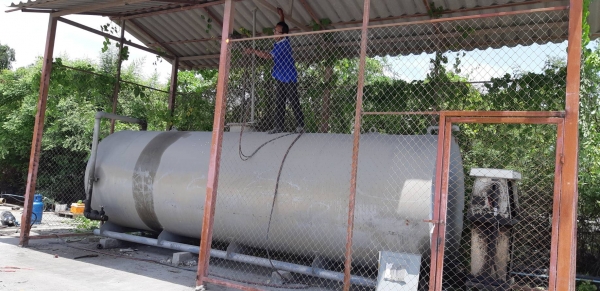 ถังน้ำมันดีเซล16,000ลิตร พร้อมหัวจ่าย ราคา65,000บาทใช้งานได้