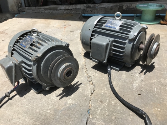 ขายมอเตอร์ไฟ้า Teco 5HP. 380V 4Pole 1450rpm. สภาพสวยมากเดิมๆ หมุนนิ่ม พร้อมใช้งาน มี 2ตัวครับ