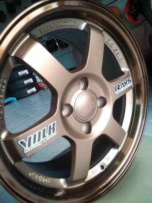 แม็กใหม่ te37 ขอบ 15 ราคา 7500 พร้อมยางไทย 11700 บาท