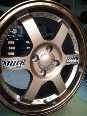 แม็กใหม่ te37 ขอบ 15 ราคา 7500 พร้อมยางไทย 11700 บาท