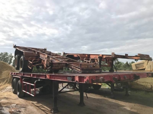 ขายพื้นเรียบและ หางก้างปลา 2 เพลา 7 หาง หางละ 100,000 บาท   4 หาง พื้นเรียบ 2 เพลา ยาว 8.5 เมตร เอกสารเล่มทะเบียน ม.79  3 หางละ 80,000 ก้างปลา 2 เพลา ยาว 7.5 เมตร (ไม่มีเล่มเล่มทะเบียน)  รถอยู่  นครปฐม โทร 0610710295