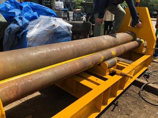 >ขาย เครื่องม้วนเหล็กแผ่น หน้ากว้าง 8 ฟุต ลูกกลิ้งบน 10&rdquo; ล่าง 6&rdquo; ยาว 260 cm ออปชั่นลูกล่างถ่างได้