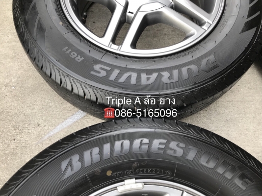 ล้อแม็ก ISUZU X-Series ขอบ 16 พร้อมยาง Bridgestone 215-70-16 ปี 17 ดอกเต็มๆ มีตุ่มลาง