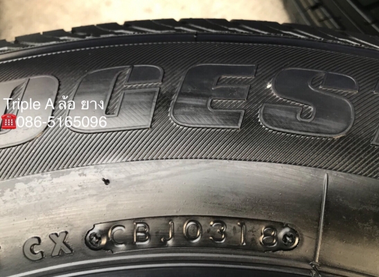 ล้อแม็กพร้อมยางป้ายแดง ISUZU Blue Power (ลายดาว) ขอบ16 Bridgestone 215-70-16 ปี 18 ตุ่มอลัง เส้นสีชัดๆ