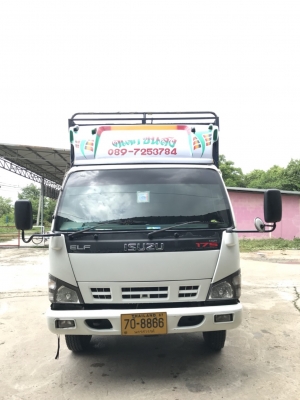 รถ 6 ล้อกระบะบรรทุก ยี่ห้ออีซูซุ รุ่น NQR ขนาด 175 แรงม้า จดทะเบียนปี 2549 มีประกันชั้น 3 พึ่งทำ 12/