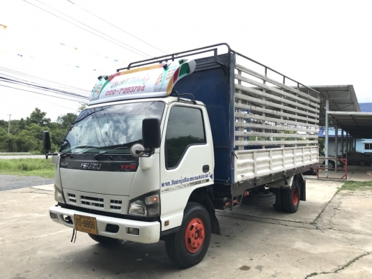 รถ 6 ล้อกระบะบรรทุก ยี่ห้ออีซูซุ รุ่น NQR ขนาด 175 แรงม้า จดทะเบียนปี 2549 มีประกันชั้น 3 พึ่งทำ 12/