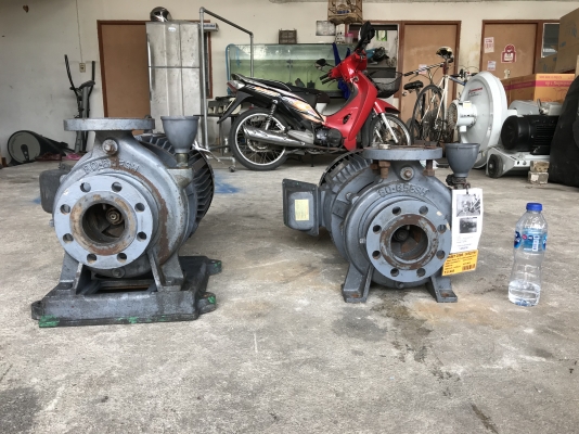 ขายปั๊มน้ำหอยโข่ง Ebara 80x65FSH พร้อมชนมอเตอร์ 15HP. 380V 2800rpm. made in Japan ใบพัดทองเหลือง ขนาดเข้า 3นิ้ว ออก 2.5นิ้ว สภาพสวยใหม่มาก หมุนนิ่ม พร้อมใช้งาน มี 2ตัวครับ ราคาตัวละ 17,500 บาท