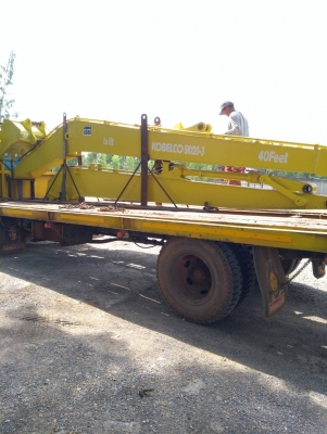 ชุดบูมอาร์มยาว 40 ฟุต KOBELCO SK120-3 ของใหม่นำเข้าจากนอก ใส่ SK100, SK120 MARK 2, 3 มีบูม อาร์ม บุ๊งกี๋ กระบอก ครบ พร้อมติดตั้งใช้งาน