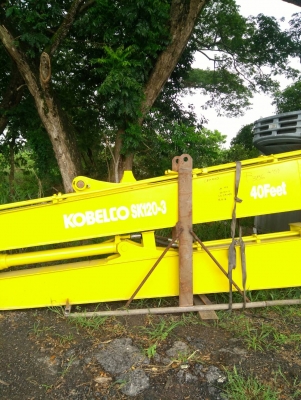 ชุดบูมอาร์มยาว 40 ฟุต KOBELCO SK120-3 ของใหม่นำเข้าจากนอก ใส่ SK100, SK120 MARK 2, 3 มีบูม อาร์ม บุ๊งกี๋ กระบอก ครบ พร้อมติดตั้งใช้งาน