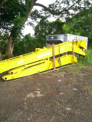 ชุดบูมอาร์มยาว 40 ฟุต KOBELCO SK120-3 ของใหม่นำเข้าจากนอก ใส่ SK100, SK120 MARK 2, 3 มีบูม อาร์ม บุ๊งกี๋ กระบอก ครบ พร้อมติดตั้งใช้งาน