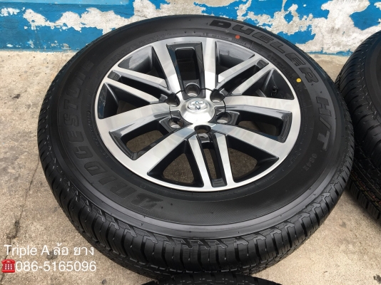 ล้อแม็กป้ายแดง Toyota New Fortuner ขอบ 18 พร้อมยางป้ายแดง 265-60-18 Bridgestone ปี 18 แม็กยางใหมกริ๊ป