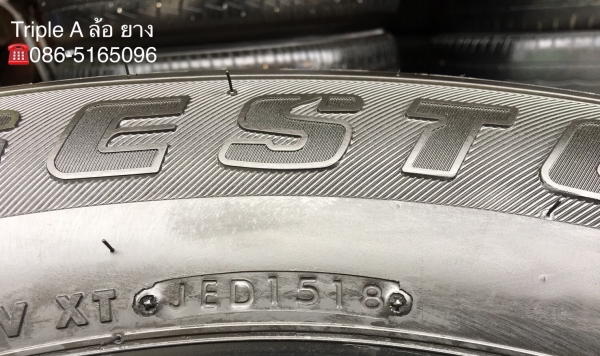 ล้อแม็กพร้อมยางป้ายแดง Toyota New Fortuner ขอบ 18 Bridgestone 265-60-18 ปี 18 แม็กสวย ตุ่มเด้ง มีเส้นสี