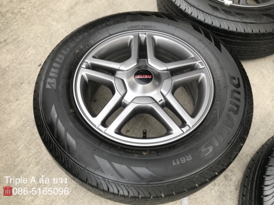 ล้อแม็ก ISUZU 1.9 Blue Power X-Series ขอบ 16 พร้อมยางป้ายแดง Bridgestone 215-70-16 ปี 18 ตุ่มอลัง เส้นสีชัดๆ