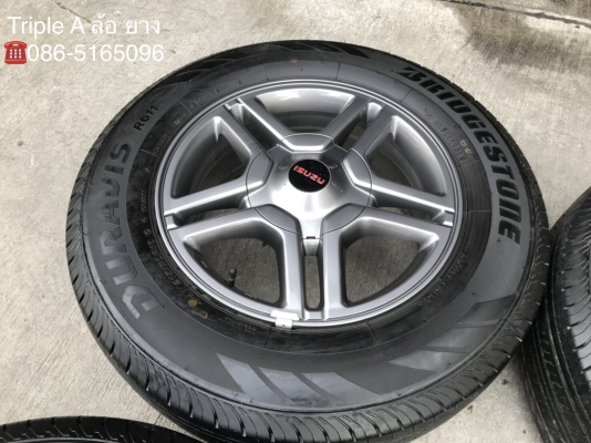 ล้อแม็ก ISUZU 1.9 Blue Power X-Series ขอบ 16 พร้อมยางป้ายแดง Bridgestone 215-70-16 ปี 18 ตุ่มอลัง เส้นสีชัดๆ