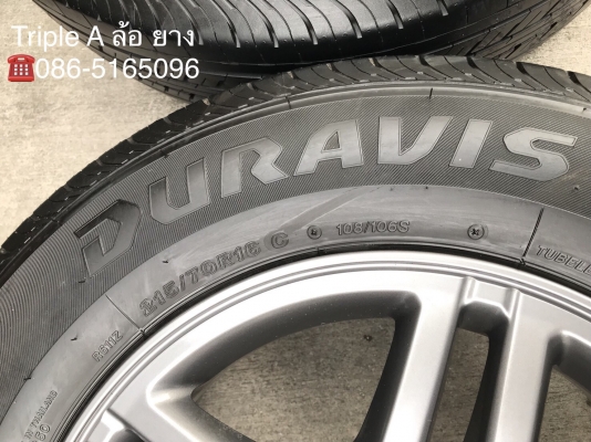 ล้อแม็ก ISUZU 1.9 Blue Power X-Series ขอบ 16 พร้อมยางป้ายแดง Bridgestone 215-70-16 ปี 18 ตุ่มอลัง เส้นสีชัดๆ