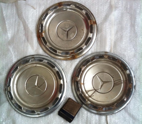 ฝาตบกะทะล้อเบนซ์14 สแตนเลส 3 ฝา