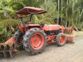kubota4508 หาง6 โรตาริ่ ใบดัน หลังคาแดง