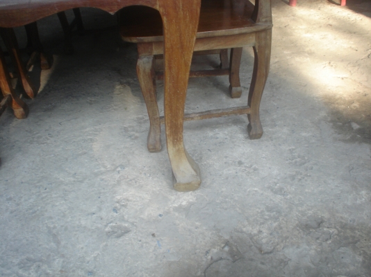 ไม้มะค่าเก่าโบราณ  แข็งแรงทุกจุด  งานเดิมๆๆ  เก้าอี้ 5 ตัว