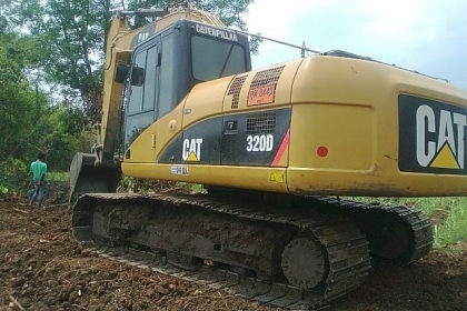 แบคโฮCAT 320D กระบอกดำ ใช้งาน1หมื่นช.มเศษ รถทำงานอยู่