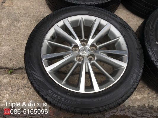 ล้อแม็ก Toyota Altis ขอบ16 พร้อมยาง 205-55-16 Dunlop ปี 16
