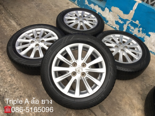 ล้อแม็ก Toyota Vios รุ่น 12ก้าน ขอบ 15  พร้อมยาง 185-60-15  ฺBridgestone ปลายปี 13
