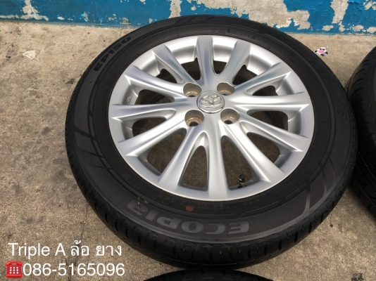 ล้อแม็ก Toyota Vios รุ่น 12ก้าน ขอบ 15  พร้อมยาง 185-60-15  ฺBridgestone ปลายปี 13