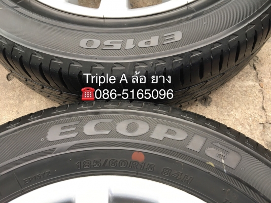 ล้อแม็ก Toyota Vios รุ่น 12ก้าน ขอบ 15  พร้อมยาง 185-60-15  ฺBridgestone ปลายปี 13