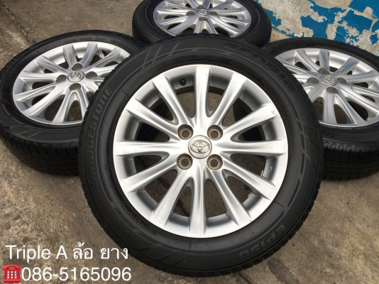 ล้อแม็ก Toyota Vios รุ่น 12ก้าน ขอบ 15  พร้อมยาง 185-60-15  ฺBridgestone ปลายปี 13