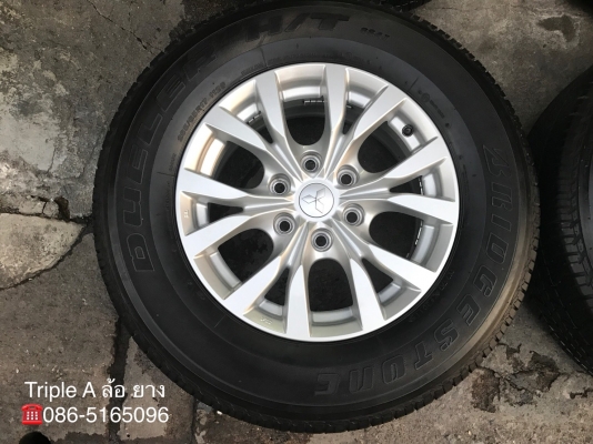 ล้อแม็ก Mitsu Pajero ขอบ 17 (ก้านY) พร้อมยาง 265-65-17 Bridgestone ปี 15