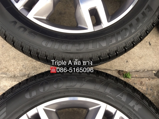 ล้อแม็กป้ายแดง Ford Everest ขอบ20 พร้อมยางป้ายแดง 265-50-20 Goodyear ปี 18 ตุ่มเส้นสีชัดเจน