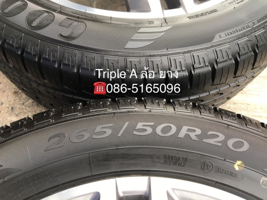 ล้อแม็กป้ายแดง Ford Everest ขอบ20 พร้อมยางป้ายแดง 265-50-20 Goodyear ปี 18 ตุ่มเส้นสีชัดเจน